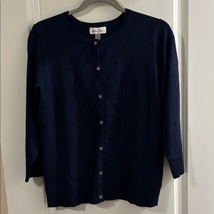 Melissa Paige Navy Blue Cardigan